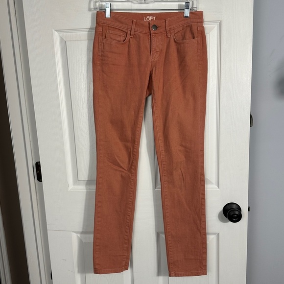 Loft size 24/00 Modern Skinny jeans, salmon color, spring, denim, tween - Picture 1 of 10